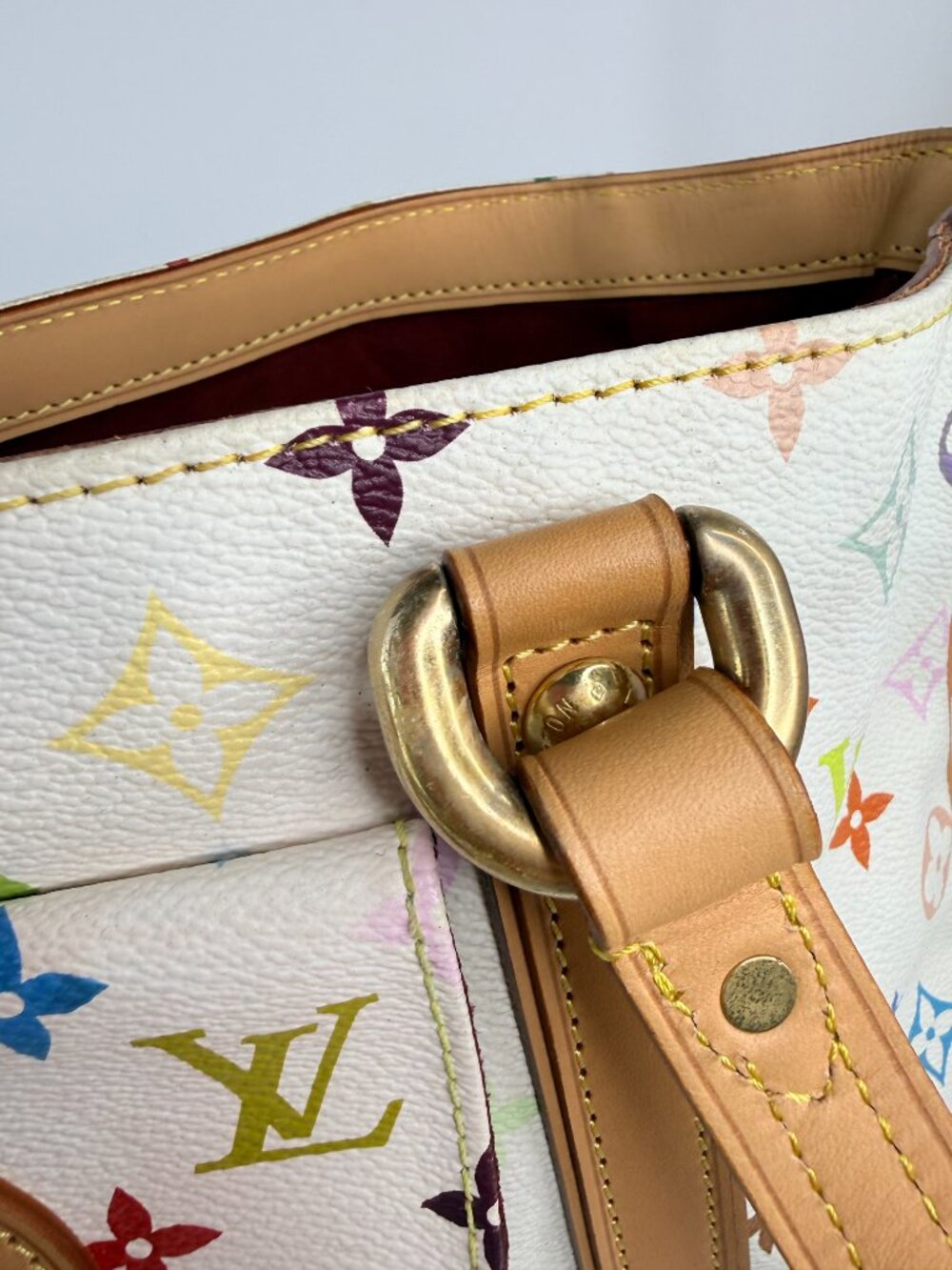 louis vuitton cabas piano handbag monogram multicolor white - Picture 12 of 15
